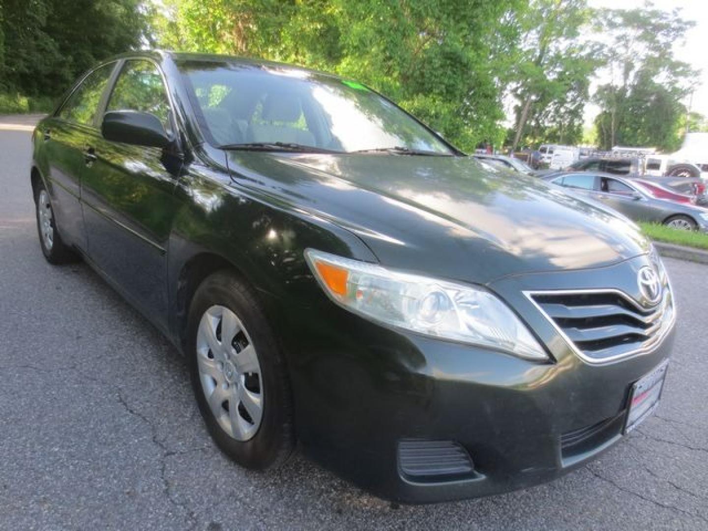 2011 Green /Beige Toyota Camry LE (4T1BF3EK9BU) with an 2.5 liter 4cyl engine, automatic transmission, located at 270 US Route 6, Mahopac, NY, 10541, (845) 621-0895, 41.349022, -73.755280 - Photo#1